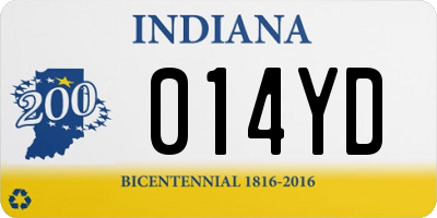 IN license plate 014YD