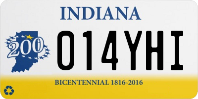 IN license plate 014YHI