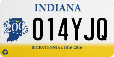 IN license plate 014YJQ