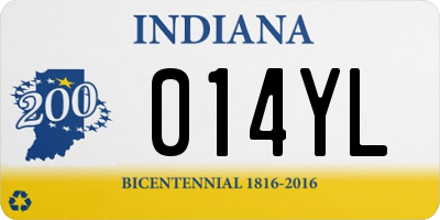 IN license plate 014YL