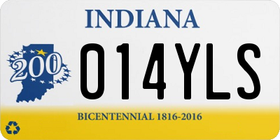 IN license plate 014YLS