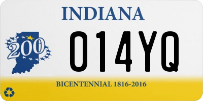 IN license plate 014YQ