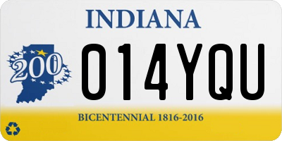 IN license plate 014YQU