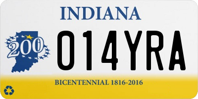 IN license plate 014YRA