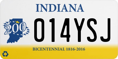 IN license plate 014YSJ