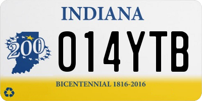 IN license plate 014YTB