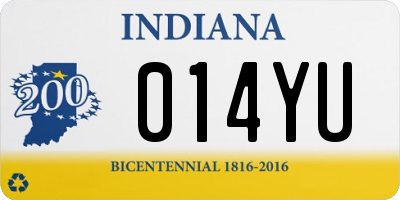 IN license plate 014YU