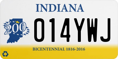 IN license plate 014YWJ