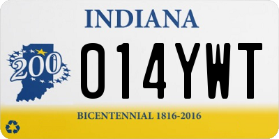 IN license plate 014YWT