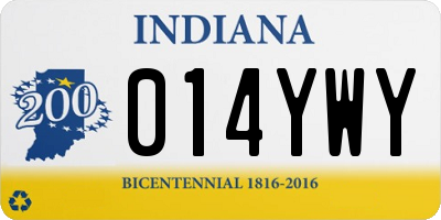 IN license plate 014YWY