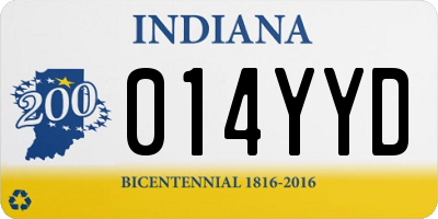 IN license plate 014YYD