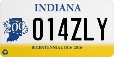 IN license plate 014ZLY