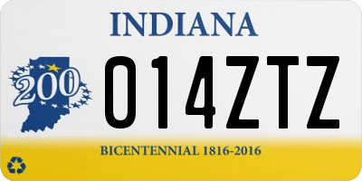 IN license plate 014ZTZ