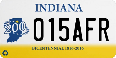 IN license plate 015AFR