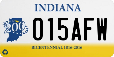IN license plate 015AFW