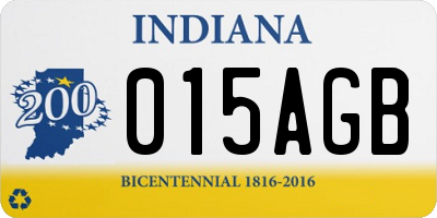 IN license plate 015AGB
