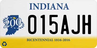 IN license plate 015AJH