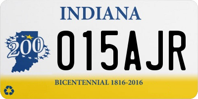 IN license plate 015AJR