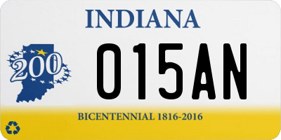IN license plate 015AN