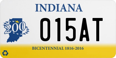 IN license plate 015AT