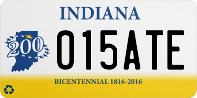IN license plate 015ATE
