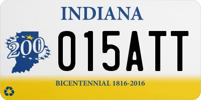 IN license plate 015ATT
