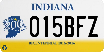 IN license plate 015BFZ