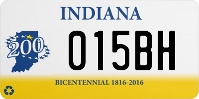 IN license plate 015BH