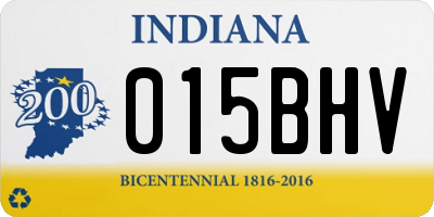 IN license plate 015BHV