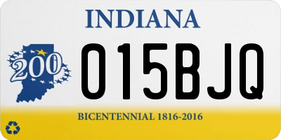 IN license plate 015BJQ
