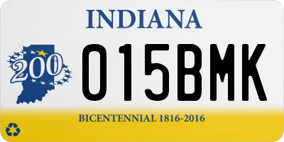 IN license plate 015BMK