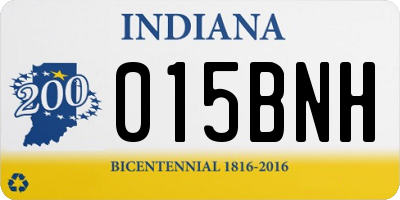 IN license plate 015BNH