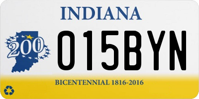 IN license plate 015BYN