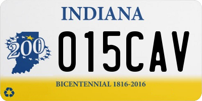 IN license plate 015CAV