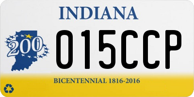 IN license plate 015CCP