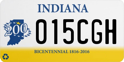 IN license plate 015CGH