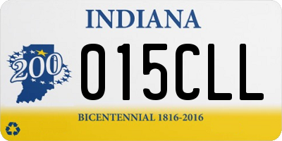 IN license plate 015CLL