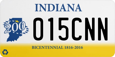 IN license plate 015CNN