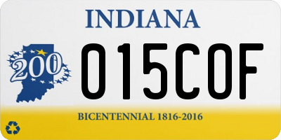 IN license plate 015COF