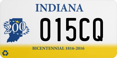 IN license plate 015CQ