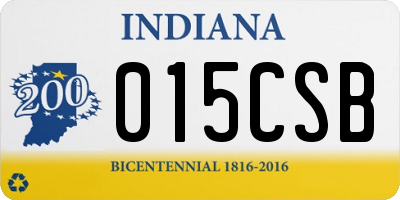 IN license plate 015CSB