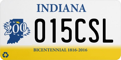 IN license plate 015CSL