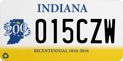 IN license plate 015CZW
