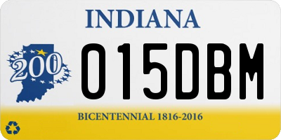 IN license plate 015DBM