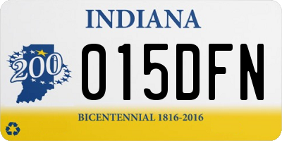 IN license plate 015DFN