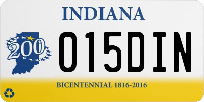 IN license plate 015DIN