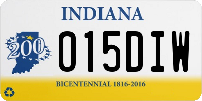 IN license plate 015DIW