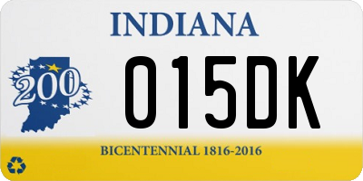 IN license plate 015DK