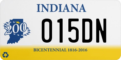IN license plate 015DN