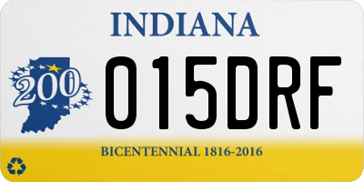 IN license plate 015DRF